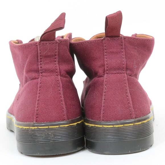 Dr. Martens Men\'s 9 WMNS 10 Mayport Overdyed Twill Canvas Lace Low Boots Oxblood main image 13